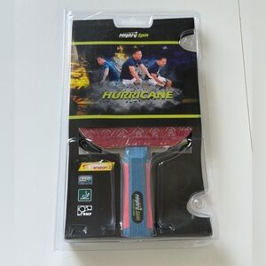Mighty Spin Hurricane Table Tennis Paddle - Red and Blue - Boost you game